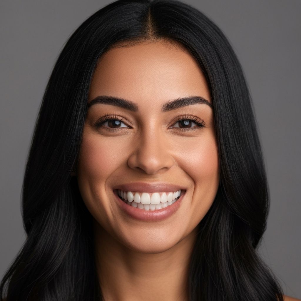 Beautiful smile result from cosmetic dentistry at BK Dental