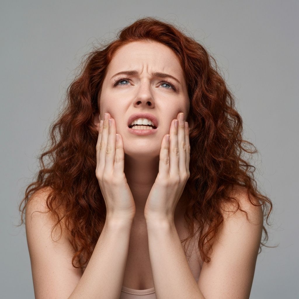 Woman experiencing TMJ jaw pain